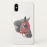 Race Horse Portrait Soies