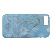 Coques Case-Mate iPhone Racer (pluie bleue) (Dos (Horizontal))