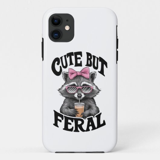 Coques Case-Mate iPhone Racoon Mignonne Mais Feral Avec Lunettes De Soleil (Dos)