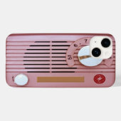 Coques Case-Mate iPhone Radio Vintage rose (Verso (horizontal))