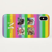 Coques Case-Mate iPhone Rainbow 4 Photo Nom du script Monogramme (Dos (Horizontal))
