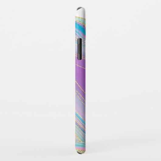 Coques Case-Mate iPhone *~* Rainbow Agate Gold Parties scintillant Pastel  (Dos/Droite)