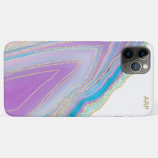 Coques Case-Mate iPhone *~* Rainbow Agate - Gold Parties scintillant Veins (Dos (Horizontal))