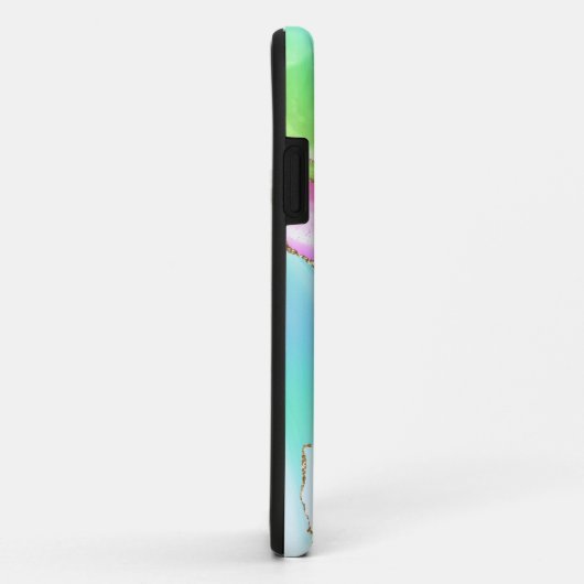 Coques Case-Mate iPhone *~* Rainbow Agate Sun Rays Gold Pastel (Dos/Droite)