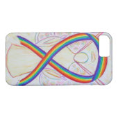 Coques Case-Mate iPhone Rainbow Awareness Ribbon Angel Custom iPhone7 Coqu (Dos (Horizontal))