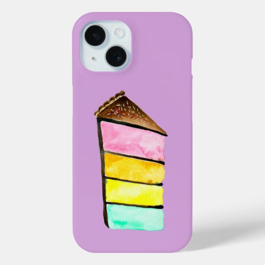Coques Case-Mate iPhone Rainbow Cake watercolor (Verso)