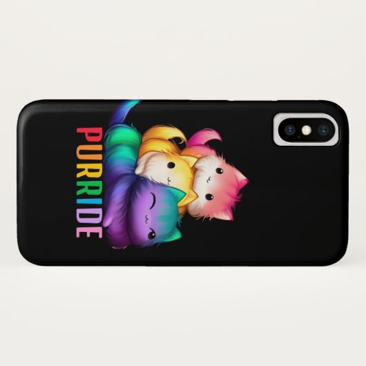 Coques Case-Mate iPhone Rainbow Cats Purride Black (Dos (Horizontal))