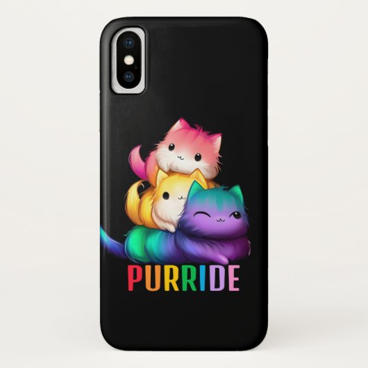 Coques Case-Mate iPhone Rainbow Cats Purride Black (Dos)