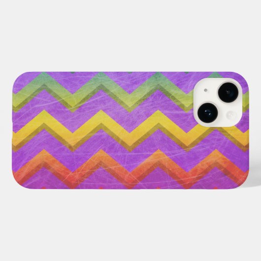 Coques Case-Mate iPhone Rainbow Chevron par Shirley Taylor (Verso (horizontal))