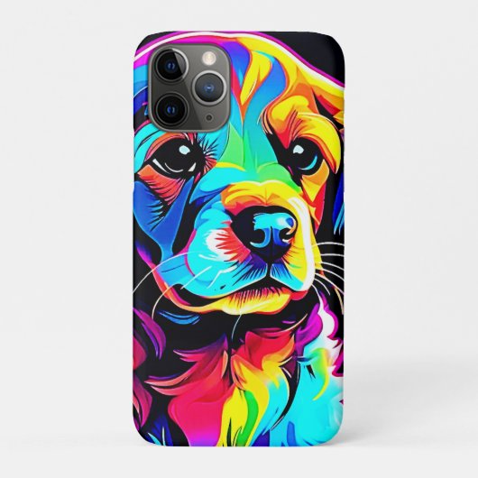 Coques Case-Mate iPhone Rainbow Dog Portrait Art (Dos)