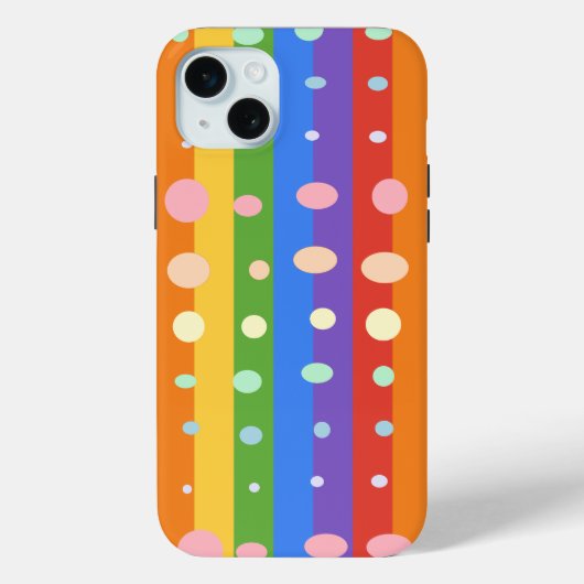 COQUES Case-Mate iPhone RAINBOW DOT STRIPES (Verso)