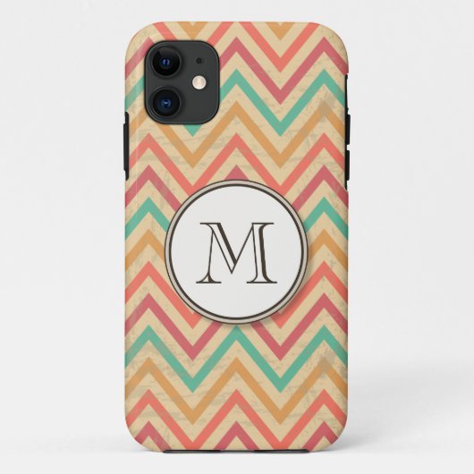 Coques Case-Mate iPhone Rainbow Grunge Zigzag Chevrons (Dos)