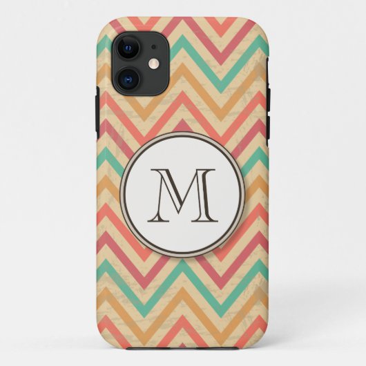 Coques Case-Mate iPhone Rainbow Grunge Zigzag Chevrons (Dos)