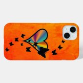 Coques Case-Mate iPhone Rainbow heart and Butterfly (Verso (horizontal))