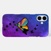 Coques Case-Mate iPhone Rainbow heart and Butterfly (Verso (horizontal))