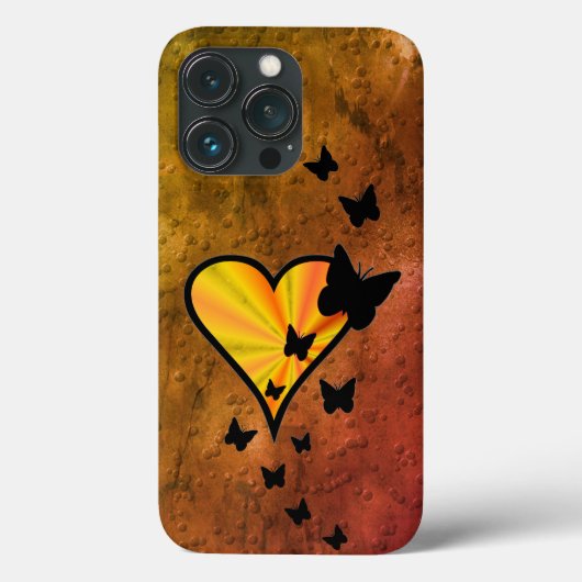 Coques Case-Mate iPhone Rainbow heart and Butterfly (Verso)