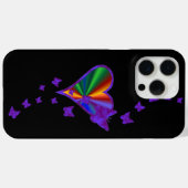 Coques Case-Mate iPhone Rainbow heart and Butterfly (Verso (horizontal))