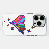 Coques Case-Mate iPhone Rainbow heart and Butterfly (Verso (horizontal))