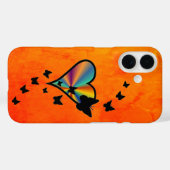 Coques Case-Mate iPhone Rainbow heart and Butterfly (Verso (horizontal))