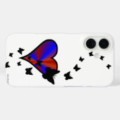 Coques Case-Mate iPhone Rainbow heart and Butterfly (Verso (horizontal))