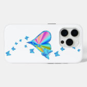 Coques Case-Mate iPhone Rainbow heart and Butterfly (Verso (horizontal))
