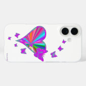 Coques Case-Mate iPhone Rainbow heart and Butterfly (Verso (horizontal))