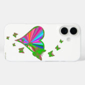 Coques Case-Mate iPhone Rainbow heart and Butterfly (Verso (horizontal))