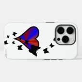 Coques Case-Mate iPhone Rainbow heart and Butterfly (Verso (horizontal))