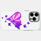 Coques Case-Mate iPhone Rainbow heart and Butterfly (Verso (horizontal))