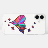 Coques Case-Mate iPhone Rainbow heart and Butterfly (Verso (horizontal))