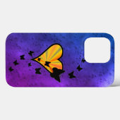 Coques Case-Mate iPhone Rainbow heart and Butterfly (Verso (horizontal))