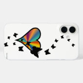 Coques Case-Mate iPhone Rainbow heart and Butterfly (Verso (horizontal))