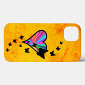 Coques Case-Mate iPhone Rainbow heart and Butterfly (Verso (horizontal))