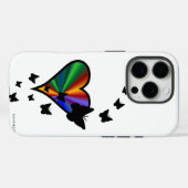 Coques Case-Mate iPhone Rainbow heart and Butterfly (Verso (horizontal))