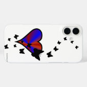 Coques Case-Mate iPhone Rainbow heart and Butterfly (Verso (horizontal))