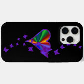 Coques Case-Mate iPhone Rainbow heart and Butterfly (Verso (horizontal))