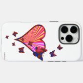 Coques Case-Mate iPhone Rainbow heart and Butterfly (Verso (horizontal))