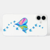 Coques Case-Mate iPhone Rainbow heart and Butterfly (Verso (horizontal))