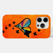 Coques Case-Mate iPhone Rainbow heart and Butterfly (Verso (horizontal))