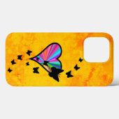 Coques Case-Mate iPhone Rainbow heart and Butterfly (Verso (horizontal))