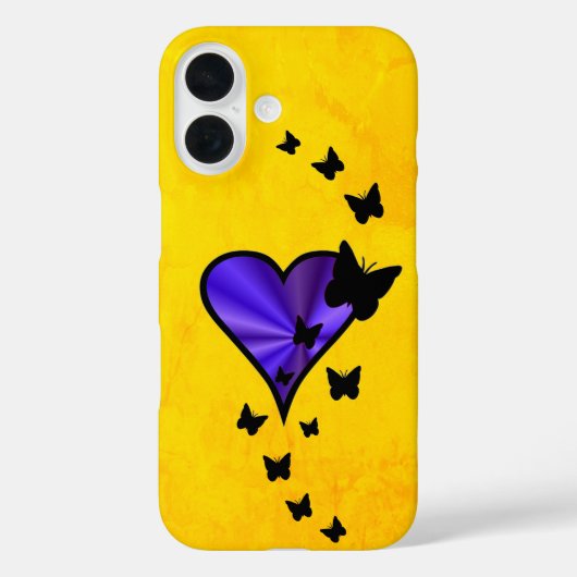Coques Case-Mate iPhone Rainbow heart and Butterfly (Verso)
