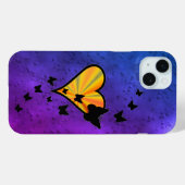 Coques Case-Mate iPhone Rainbow heart and Butterfly (Verso (horizontal))