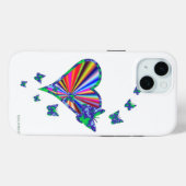 Coques Case-Mate iPhone Rainbow heart and Butterfly (Verso (horizontal))
