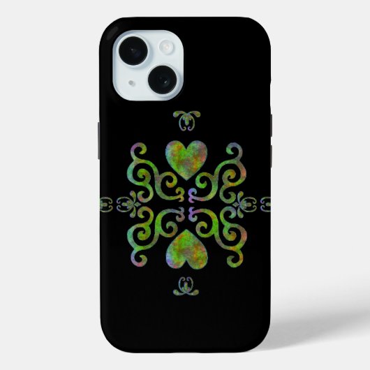 Coques Case-Mate iPhone Rainbow Heart et Lily (Verso)