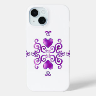 Coque Pour iPhone 15 Rainbow Heart et Lily
