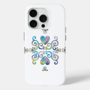 Coque iPhone 15 Pro Rainbow Heart et Lily