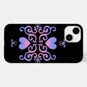 Coques Case-Mate iPhone Rainbow Heart et Lily (Verso (horizontal))