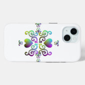 Coques Case-Mate iPhone Rainbow Heart et Lily (Verso (horizontal))
