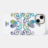Coques Case-Mate iPhone Rainbow Heart et Lily (Verso (horizontal))
