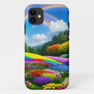Case-Mate iPhone Case Rainbow Hills et Flowers Two